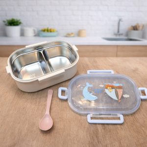 2 Compartment Heat Insulated Lunch Box photo 1