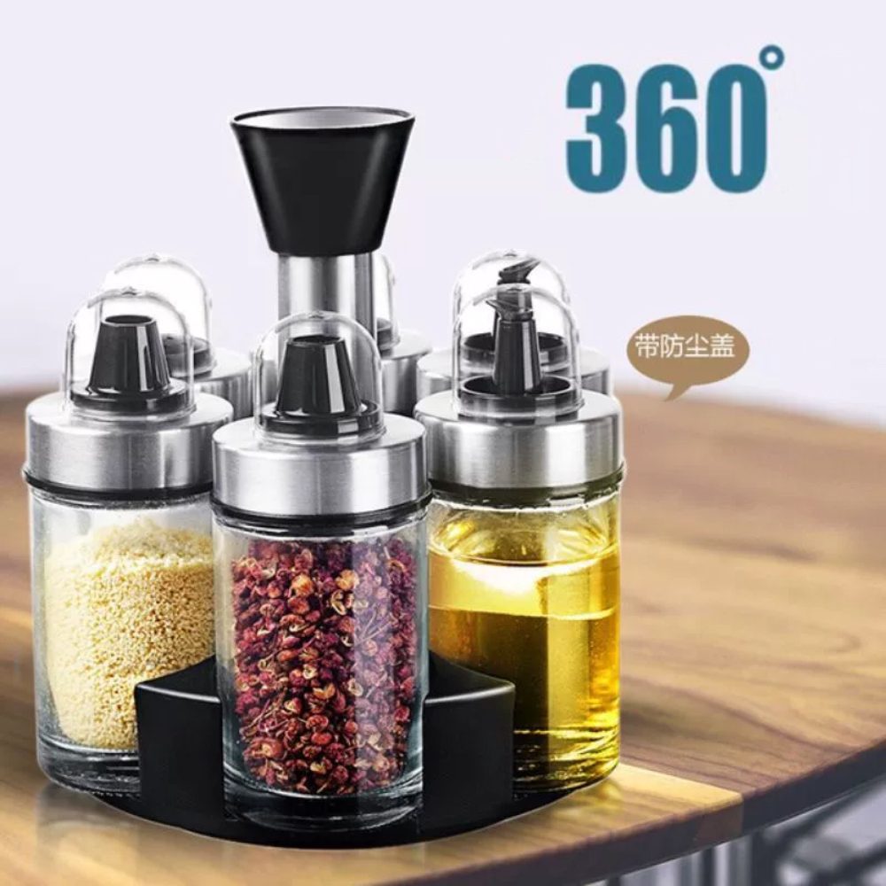 7 Jar Rotating Spice rack