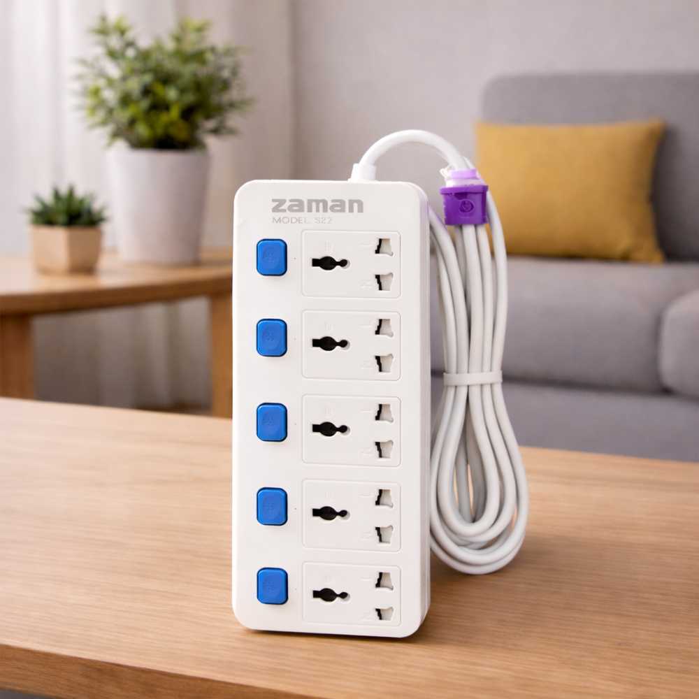 Zaman 5 Plug Extension Cord