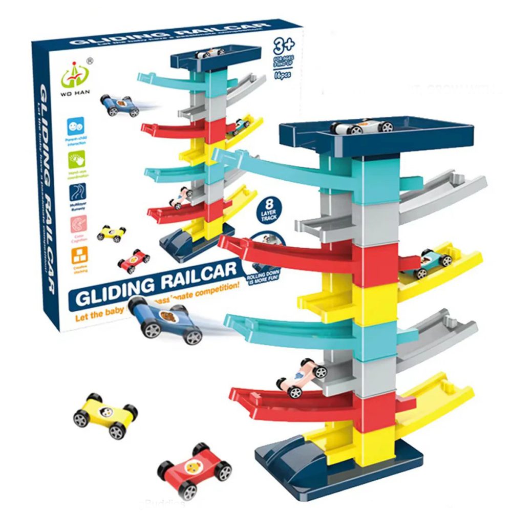 10pcs Kids Gliding Rail Car