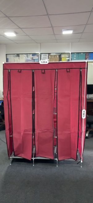 3 Door Wardrobe - 88130 - WINE RED photo 1